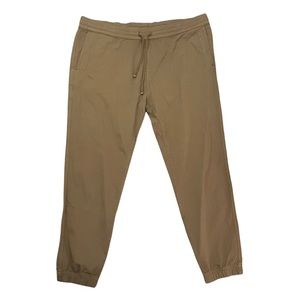 American Giant Chino Jogger Elastic Drawstring Pants in Brown Size XXL